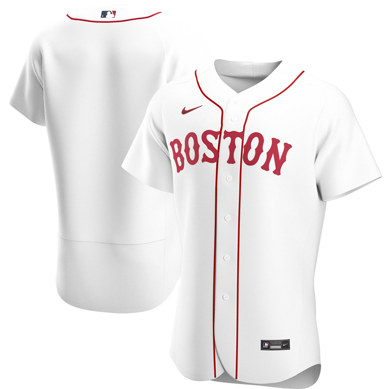 2020 MLB Men Boston Red Sox Nike White Home 2020 Authentic Jersey 1